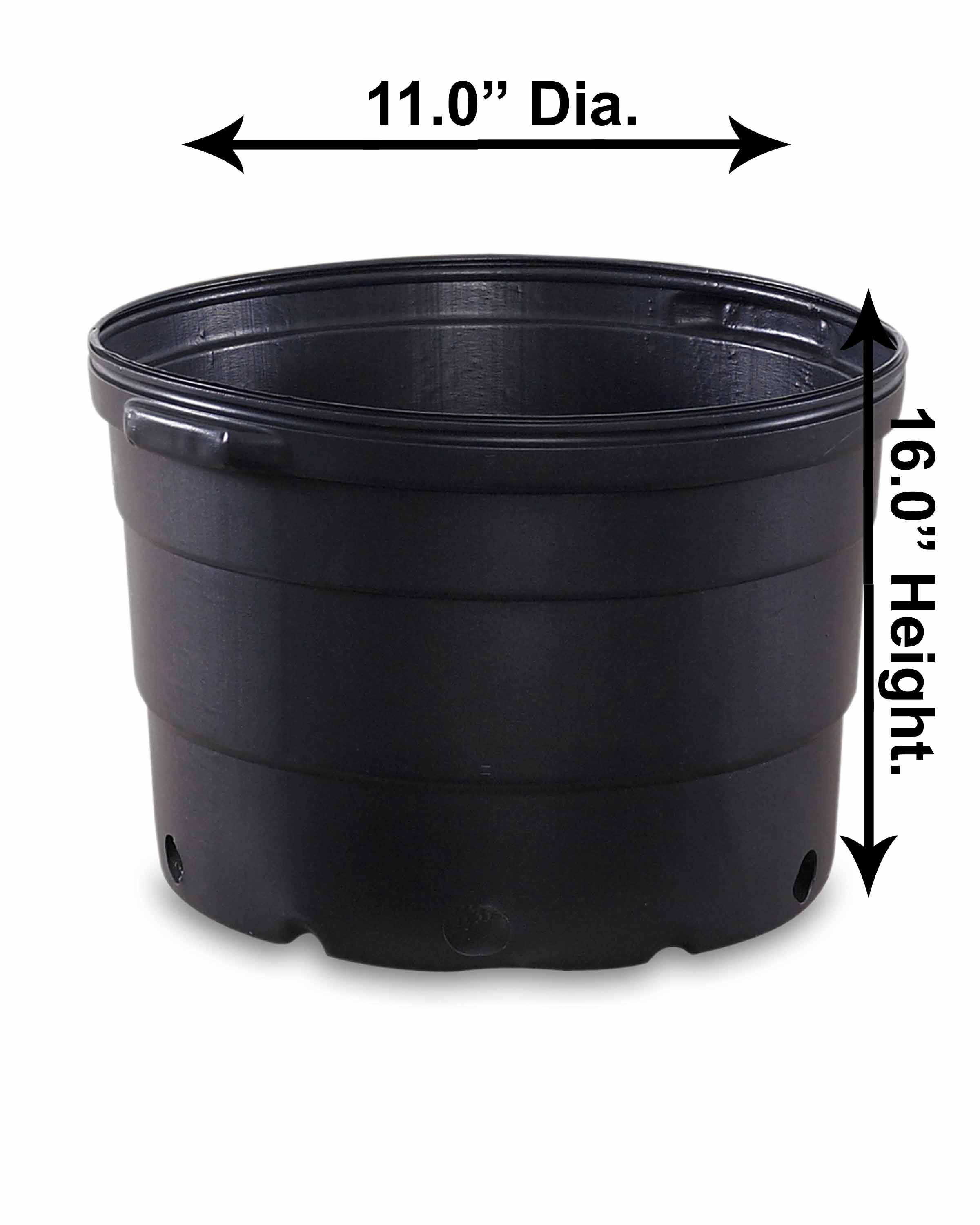 Squat Injection Molded Pot 10 Gal 